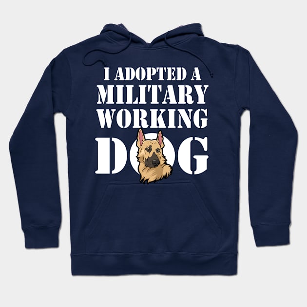 German Shepherd Military Working Dog Adoption Hoodie by Gold Wings Tees